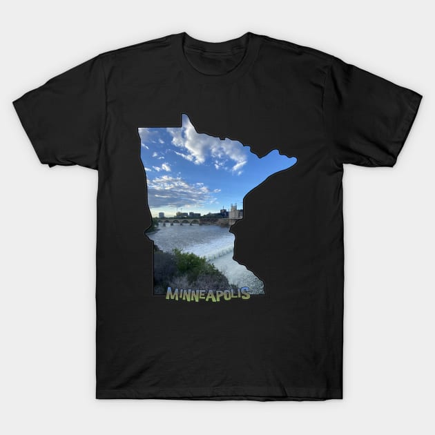 Minnesota State Outline (Minneapolis) T-Shirt by gorff